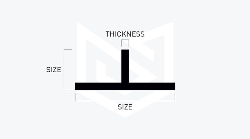 t bar sizes